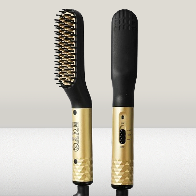 Peigne Chauffant - HotCombStraightener™ - Doré